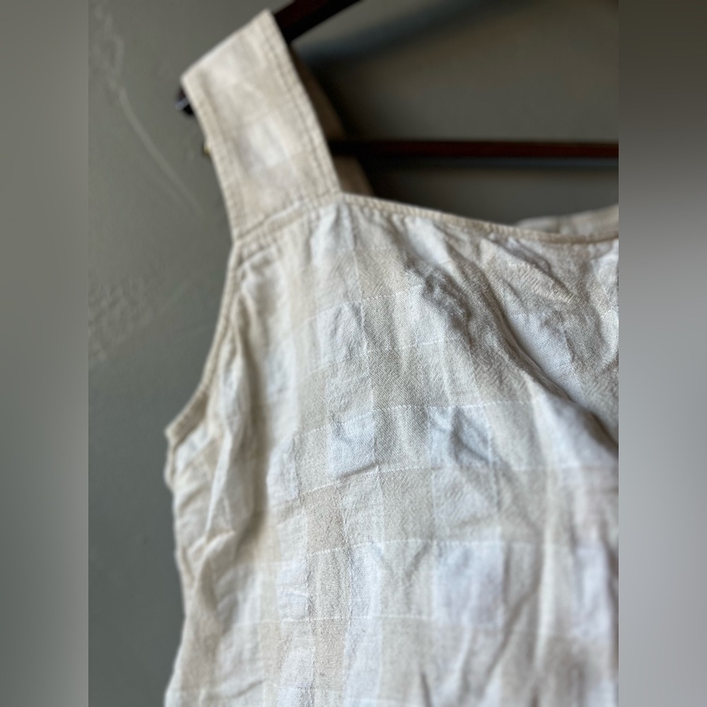Madewell Light Tan/White Checkered Tank ~ Size 14 - Picture 9 of 9